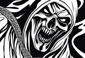 ghostface killer from scream tattoo idea