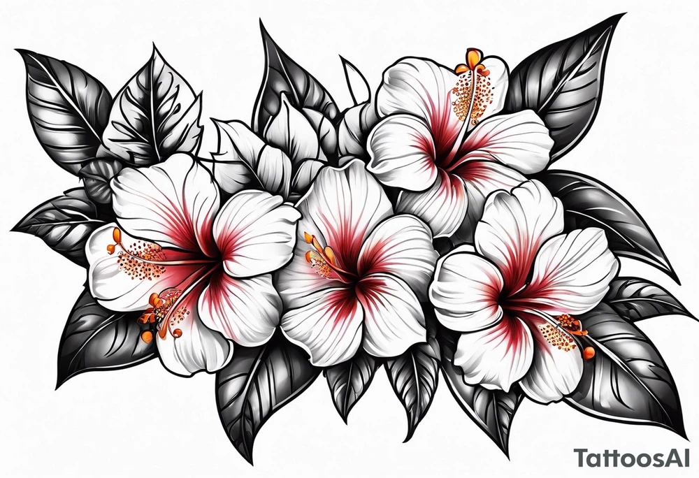 vines hibisco tattoo idea