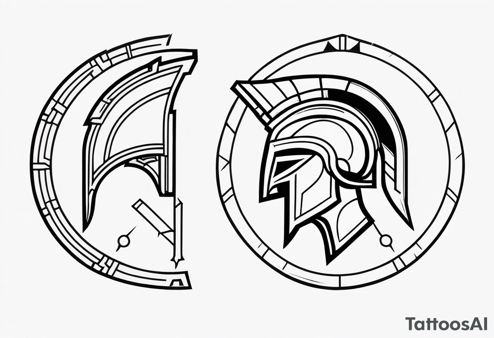 Ancient spartan symbol tattoo tattoo idea
