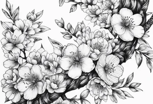 Gladius and cherry blossom tattoo idea