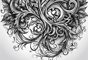 long decaying vines tattoo idea