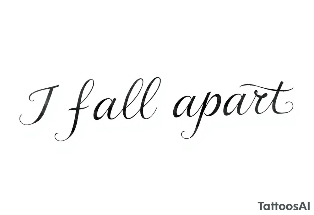 I fall apart tattoo idea