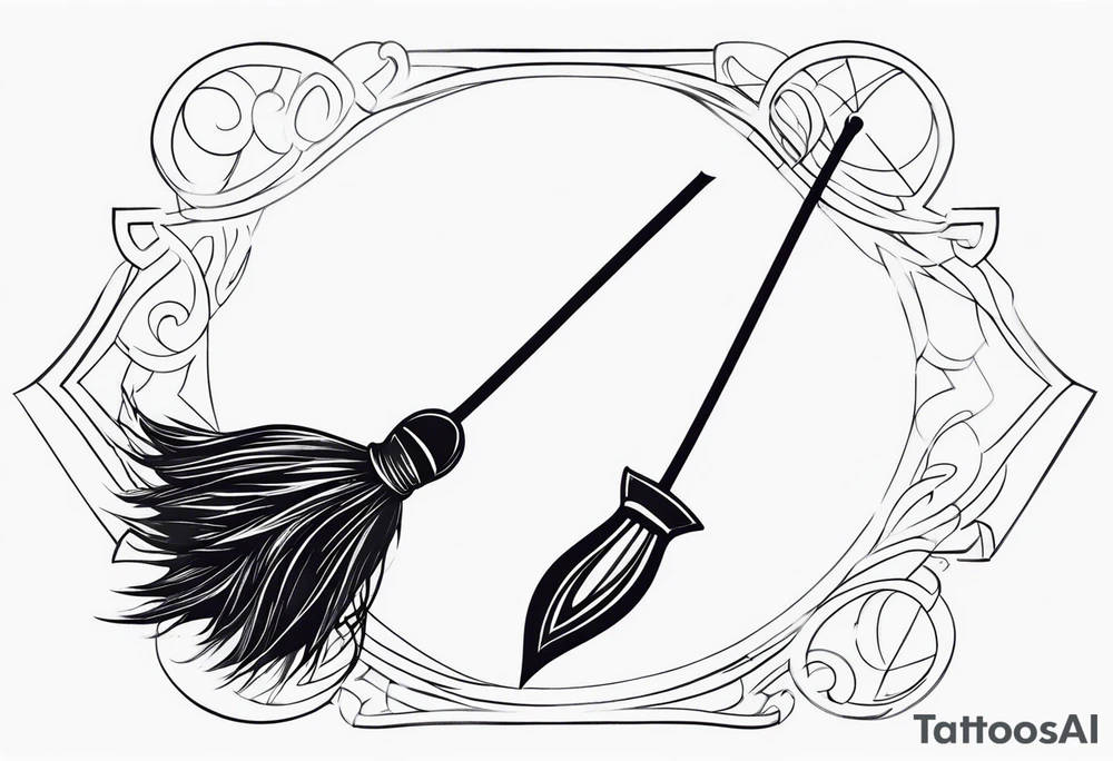 Witch Broomstick tattoo idea