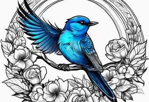 Blue bird tattoo idea