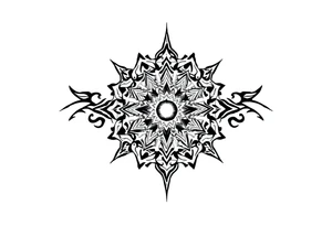long mytical mandala with ancient rhyme tattoo idea