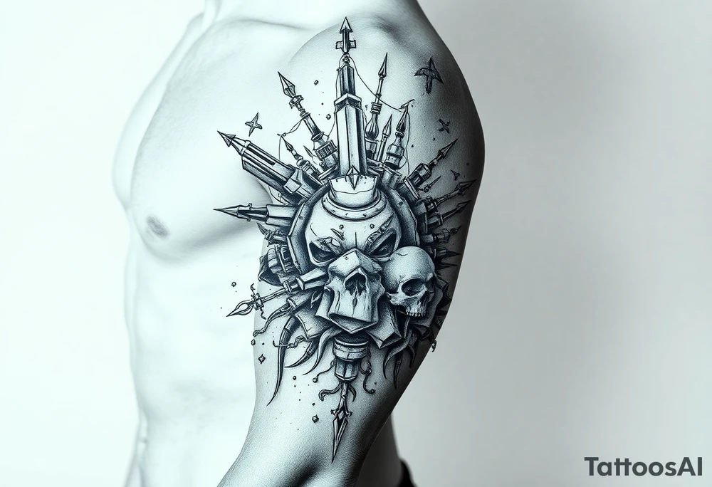 Symbol of a chaotic life with mental health struggles tattoo idea