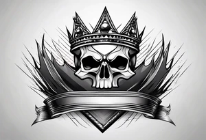 evil crown with spikes tattoo idea