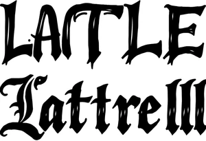 Gangsta cursive 
Lettering style fonts that say Latrell tattoo idea