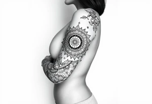bold line shamanstyle tattoo idea