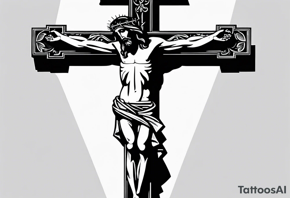 Jesus on the cross tattoo idea