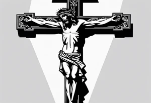 Jesus on the cross tattoo idea