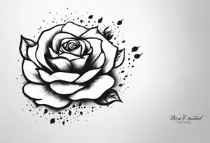 Create a back tattoo with rose petals and the quote 
I took the one less traveled by and it had made all the difference. tattoo idea