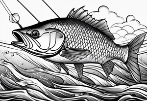 Fishing rod on a lake bank
do not put a fish in the picture tattoo idea