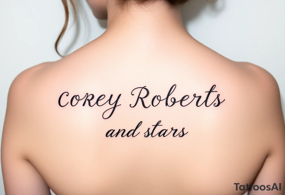 COREY ROBERTS and stars tattoo idea