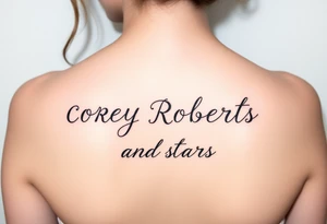 COREY ROBERTS and stars tattoo idea