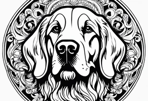 Golden retriever tattoo idea