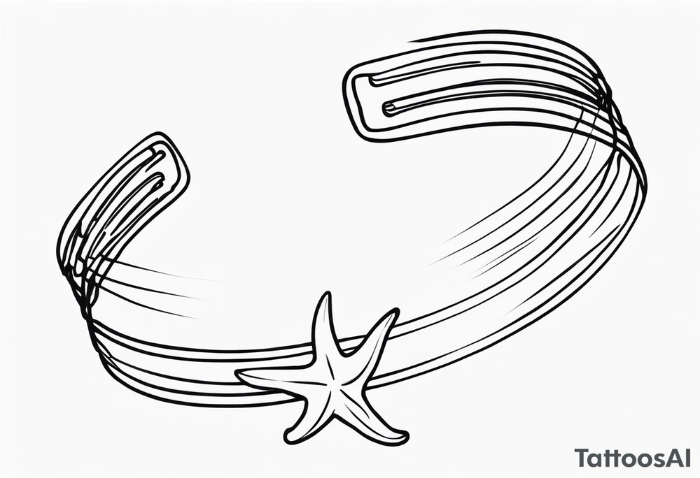 Shell/starfish bracelet tattoo idea