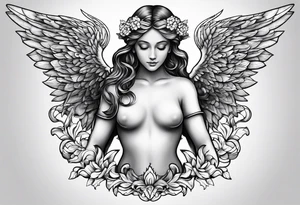Small angel tatto tattoo idea