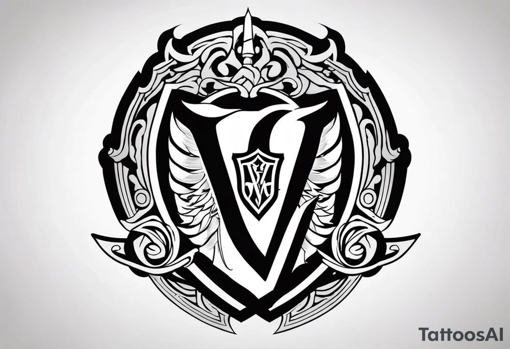 Valhalla sword shield tattoo idea