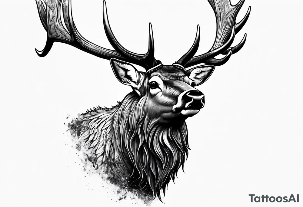 Elk Bugling tattoo idea