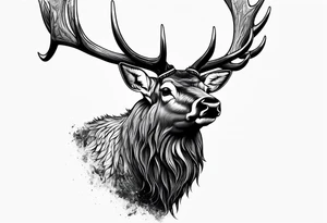 Elk Bugling tattoo idea