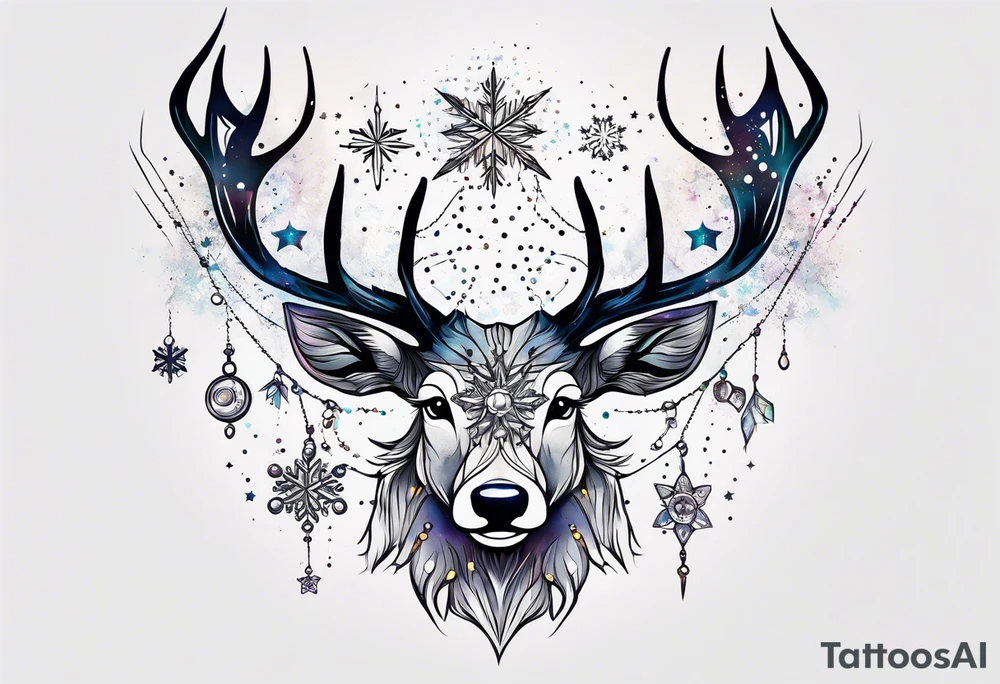 Constellation, animal, snowflake tattoo idea