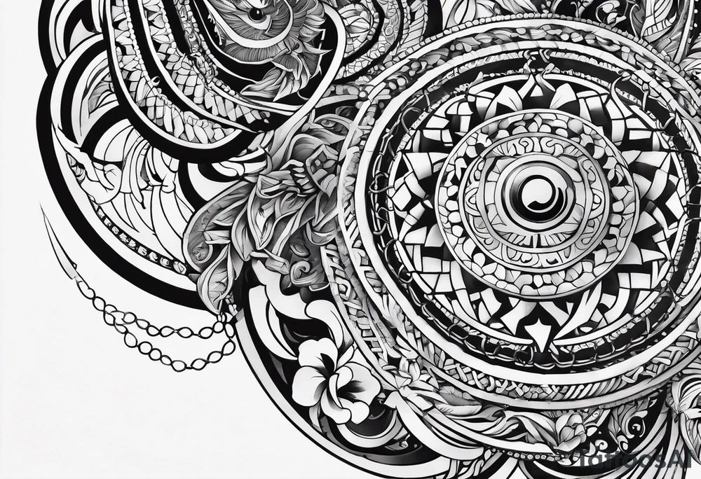Thin line of a Nordic chain that surrounds the forearm, tattoo idea
