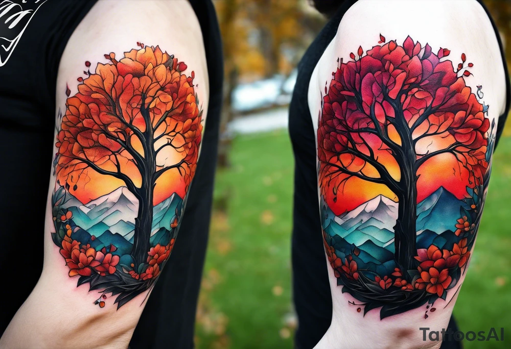 If you feel like you are losing everything, remember tress lose their leaves every year, yet they still stand tall and wait for better days to come. tattoo idea