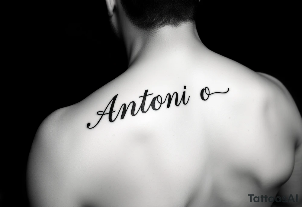Make me a tattoo design with my husbands name Antonio that shows my love is always and forever for my right forearm tattoo idea