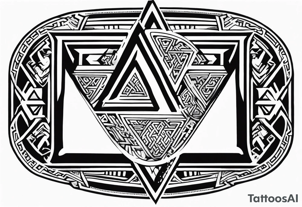 Valhalla
Sword shield valknut axe tattoo idea
