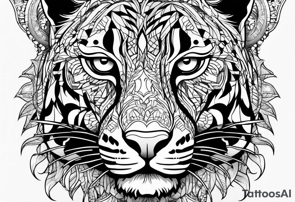 Jaguar in New York city tattoo idea