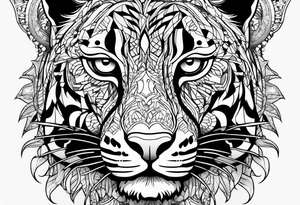 Jaguar in New York city tattoo idea