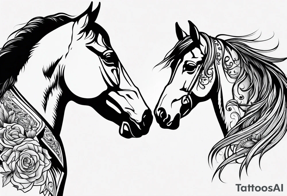 Horse and dog tattoo idea