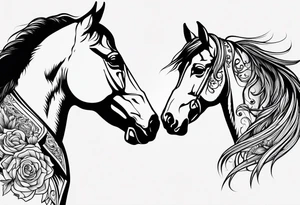 Horse and dog tattoo idea
