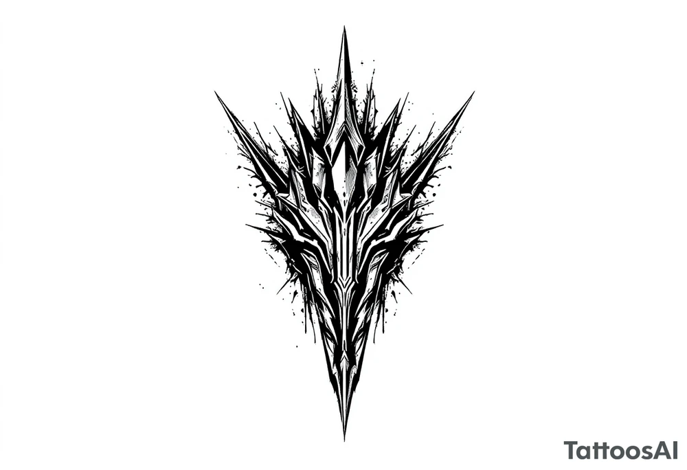 an arrow that look down tattoo idea