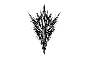an arrow that look down tattoo idea
