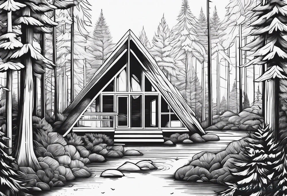 forest on the edges tattoo idea