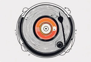 Vinyl record music tattoo idea