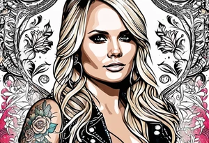 Miranda lambert with song lyrics tattoo idea