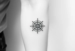 Compass web tattoo idea