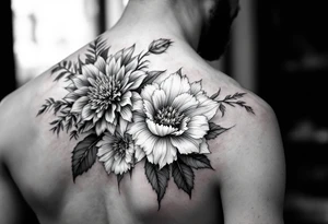 March, July and January birth month flowers with the names Riley, Grace and Regan tattoo idea