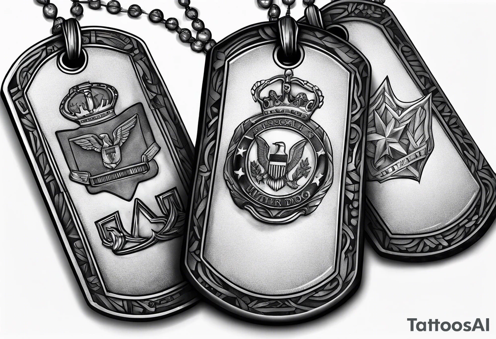 Military dog tags tattoo idea