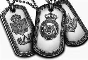 Military dog tags tattoo idea