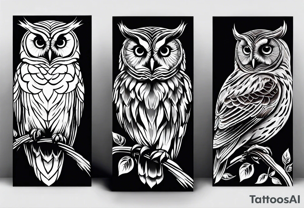 Barred owl and a rose tattoo idea