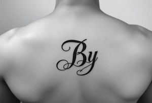 Initials baby tattoo idea