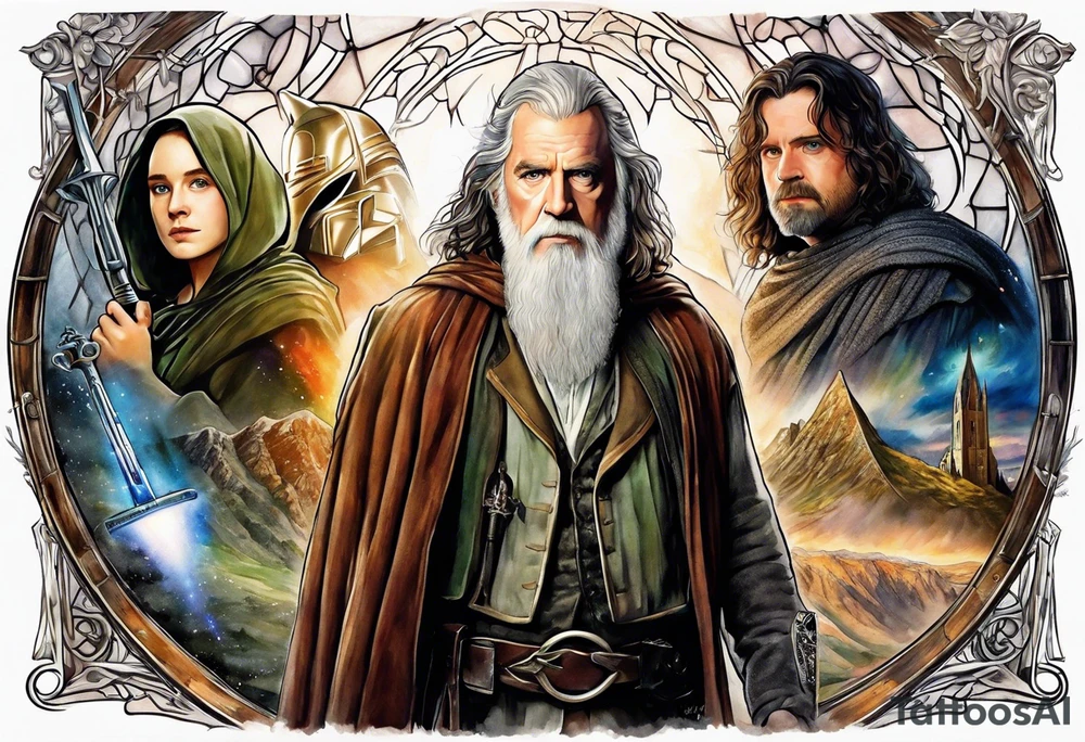 Lord of the rings, star wars, doctor who tattoo idea