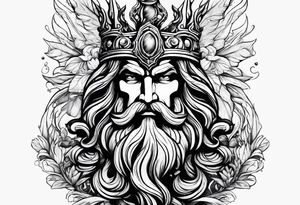 Poseidon mit beetenden Händen tattoo idea