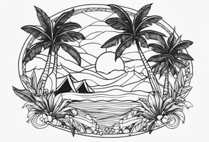 BEACH tattoo idea