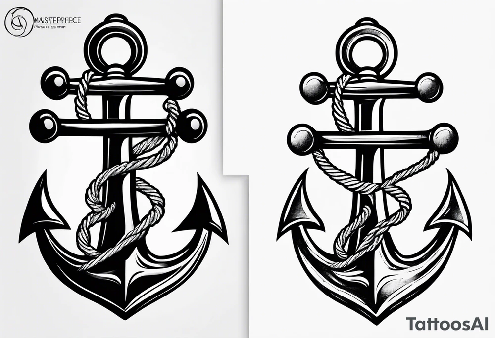 Traditional anchor tattoo idea
