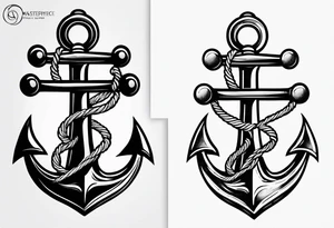 Traditional anchor tattoo idea